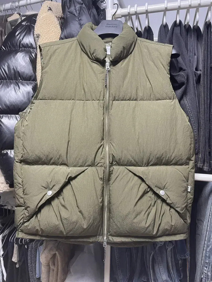 N's & Min's Down Vest Khaki XL