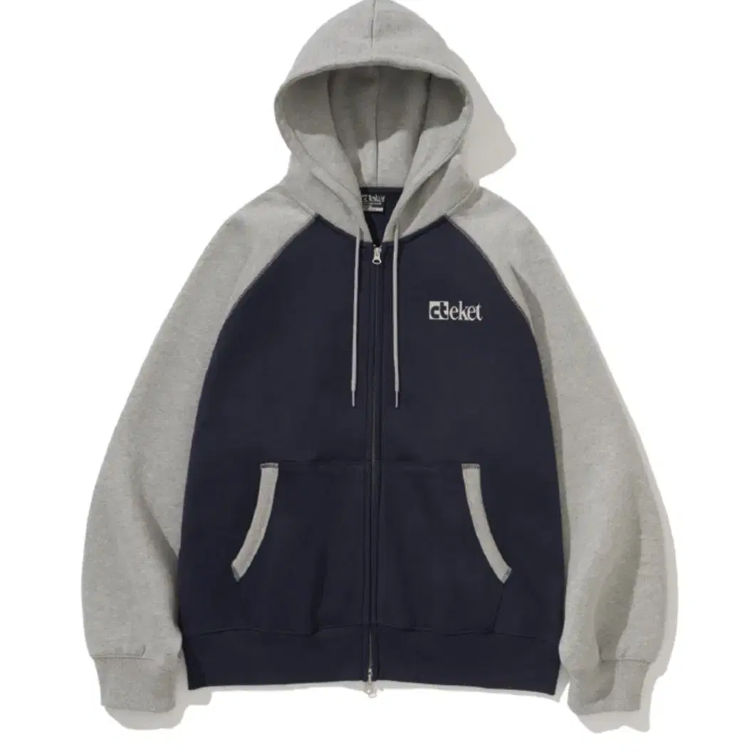 테켓 후드집업 teket Plan Zip-Up Hoodie Navy M