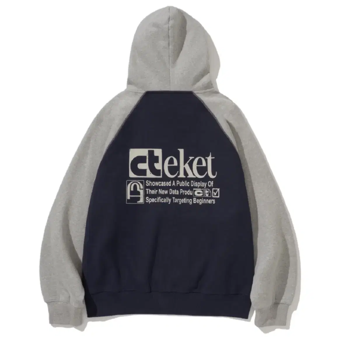 테켓 후드집업 teket Plan Zip-Up Hoodie Navy M