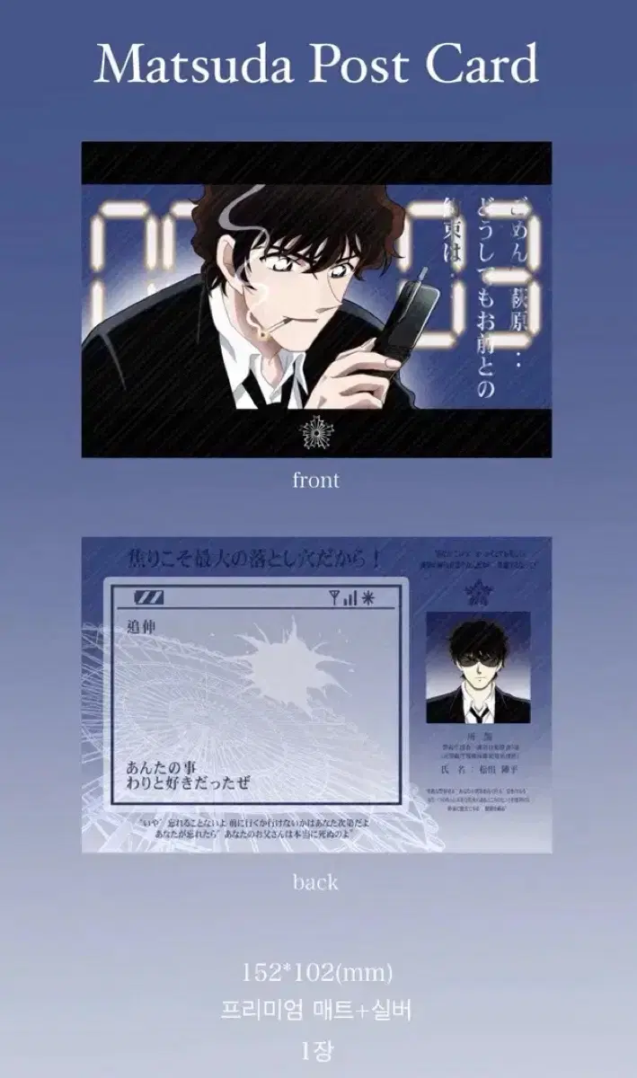 1 edition) Detective Conan poster postcard