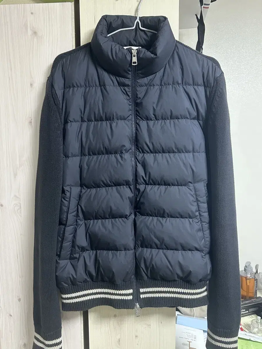 FW24 Moncler Logo Knit Padded Navy