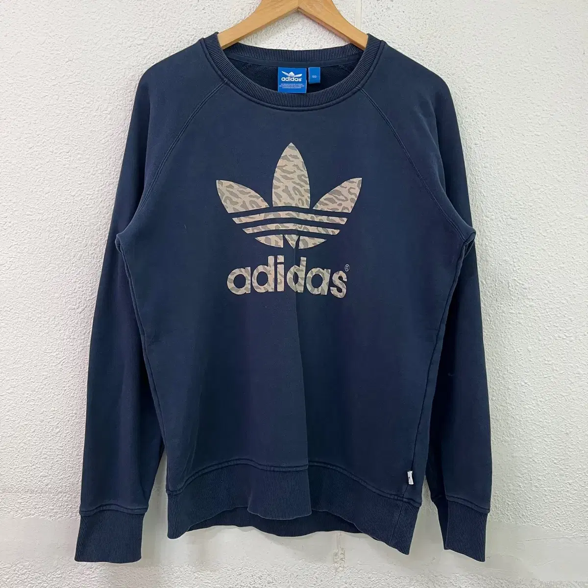 [100] adidas Big Logo Camo Plage Man to Man Vintage Navy 0701