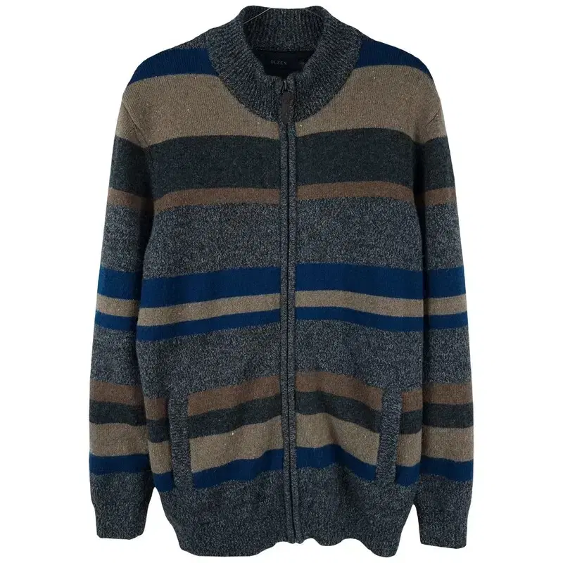 MANWON SHOP Allzen Stripe Knit Zip-up Cardigan M04578