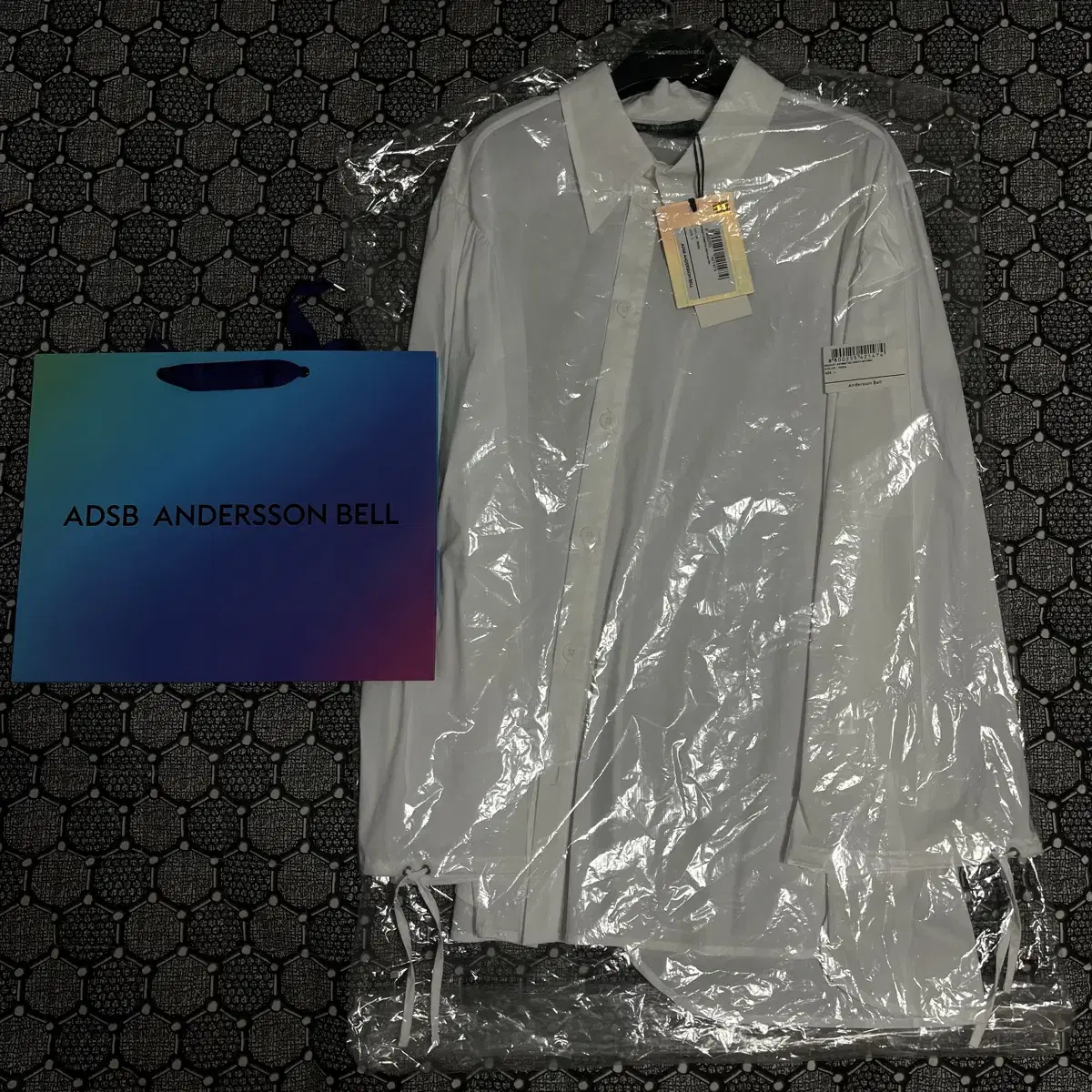 [L] Anderson Belle Bouquet Asymetric Shirt atb1138m(WHITE)