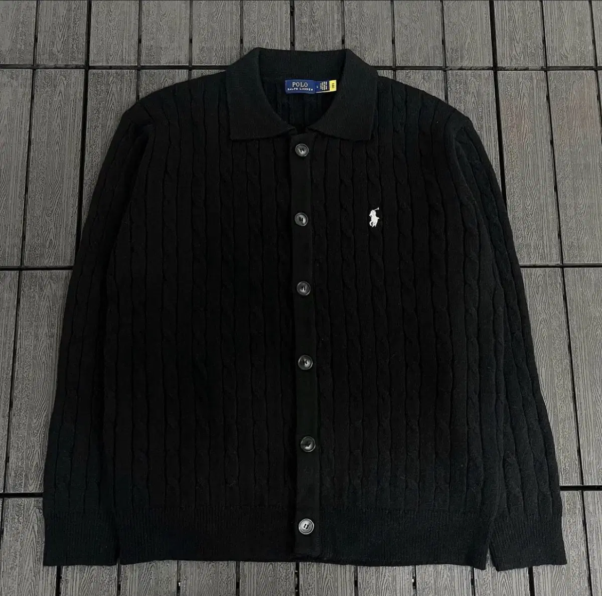 [L]Polo Knit Wool Cardigan