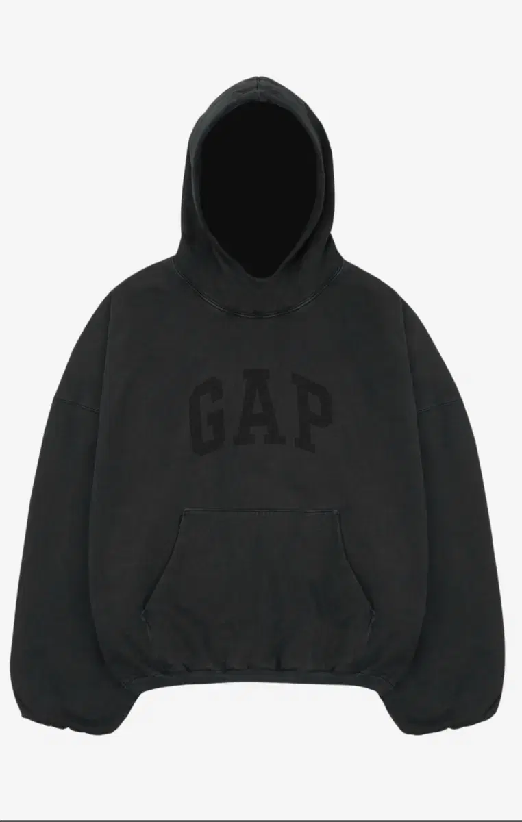 E.JI Gap Balenciaga Dove Hooded Washed Black S