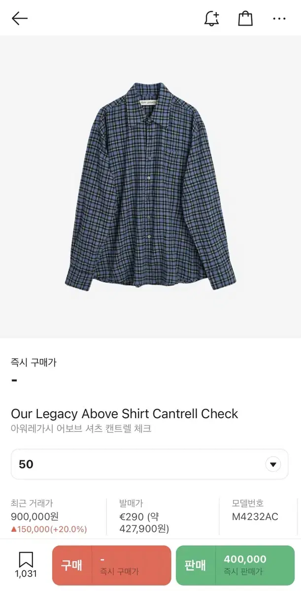 [50] Haregashi Above Kental Check Shirt