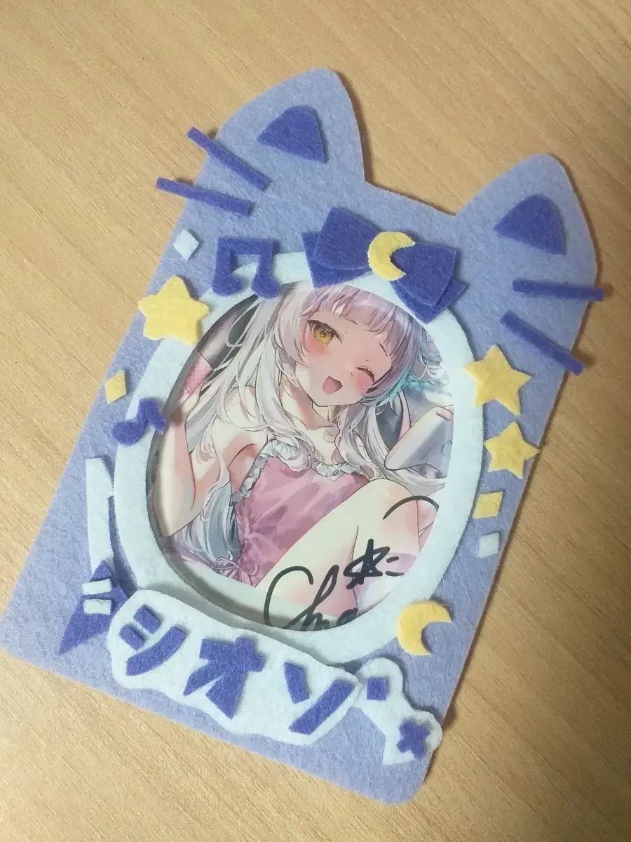 HoloLive Murasaki sion 5th anniversary handwritten sign Cheki