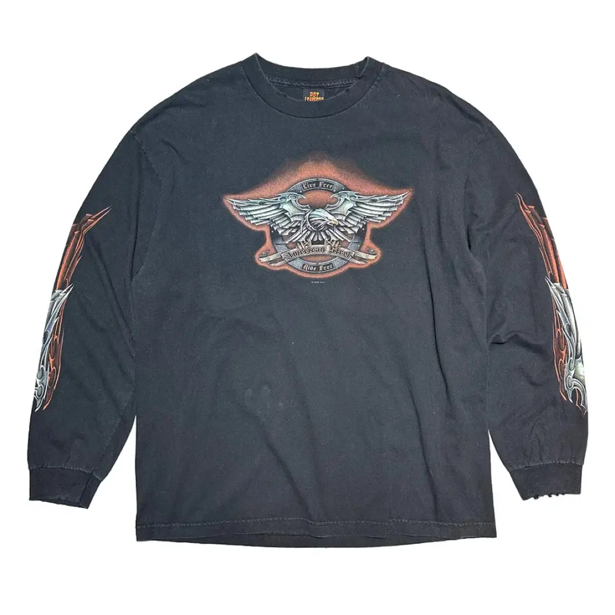 [105] Vintage Bike Eagle Printed 2008 Long Sleeve T-Shirt