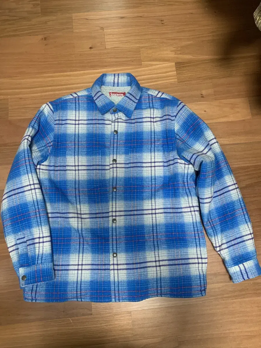 Supreme Lined Flannel Snap Shirt bloo L