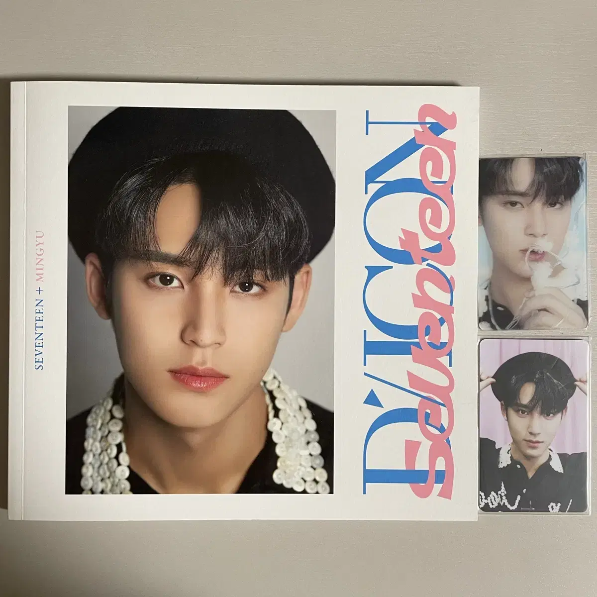 Seventeen mingyu diikon magazine,hologram photocard