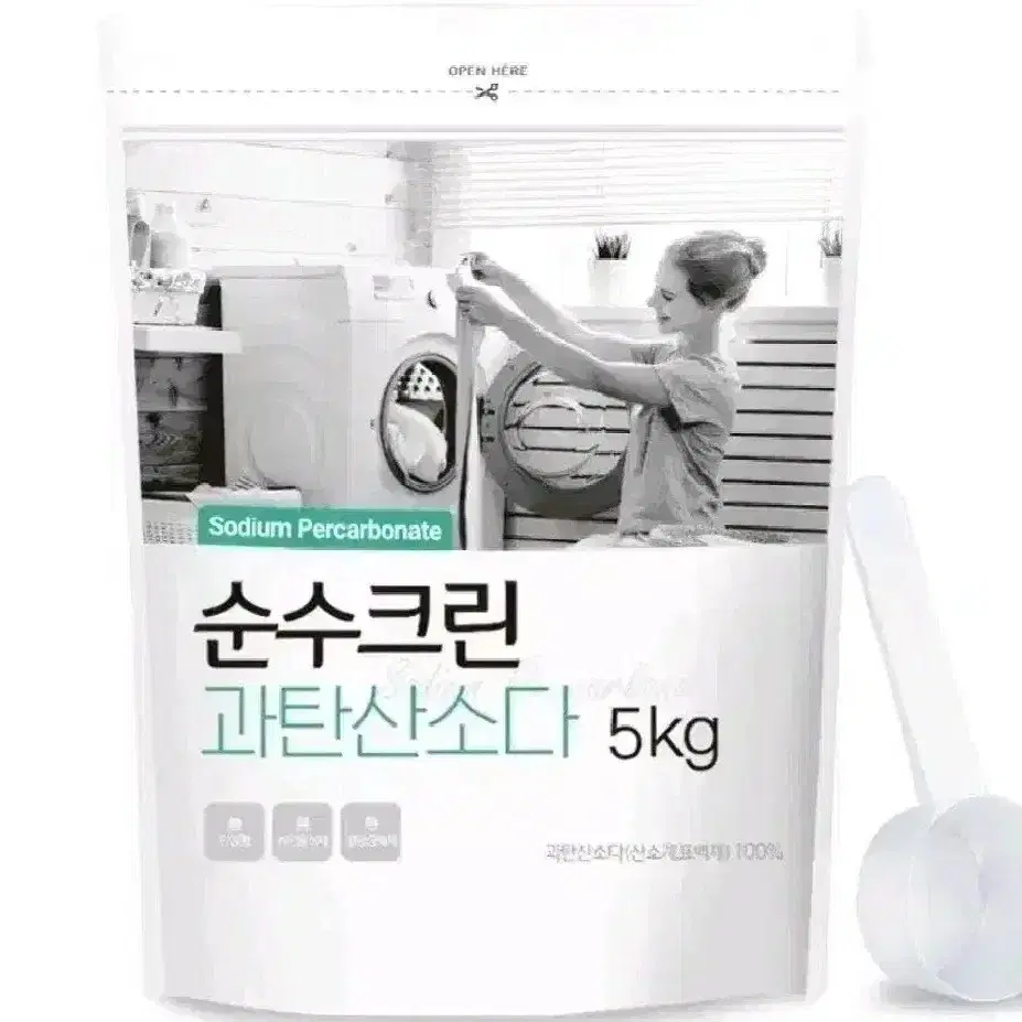 [무료배송] 과탄산소다 5KG + 스푼 1개