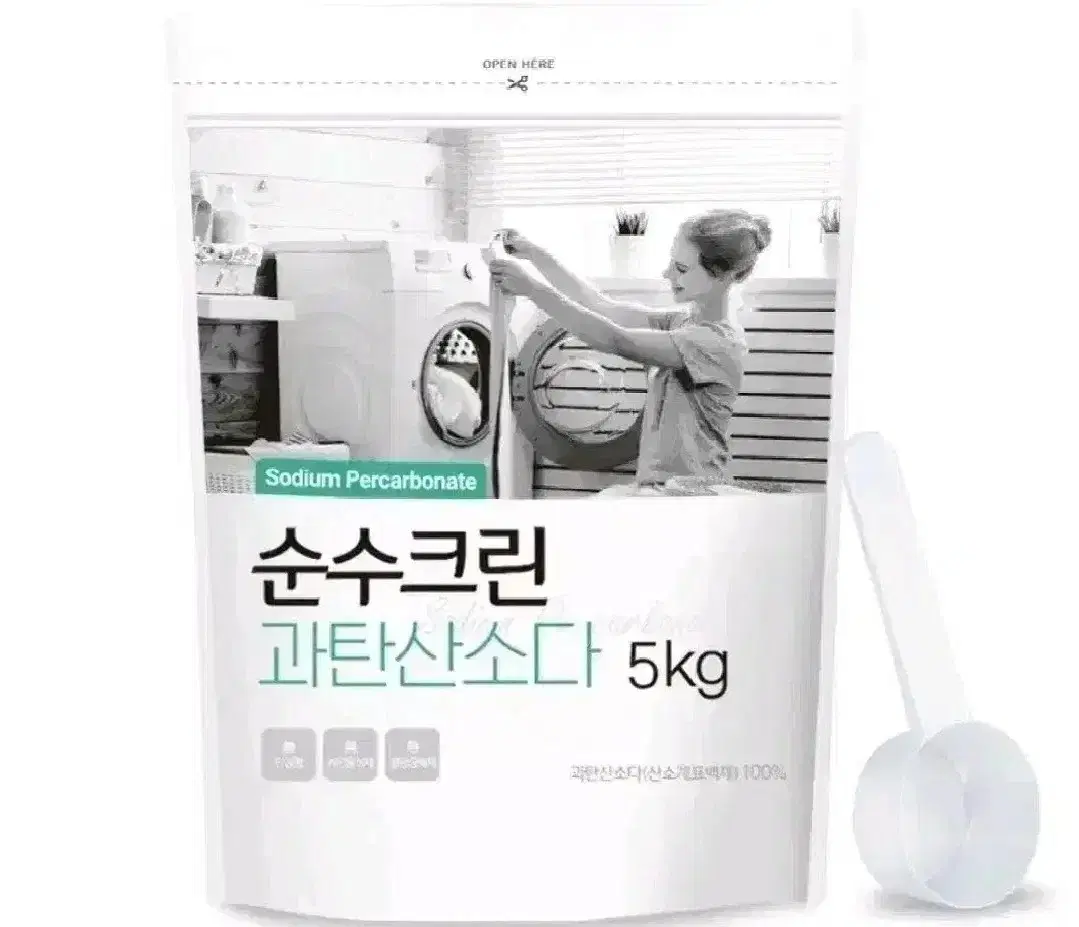 [무료배송] 과탄산소다 5KG + 스푼 1개