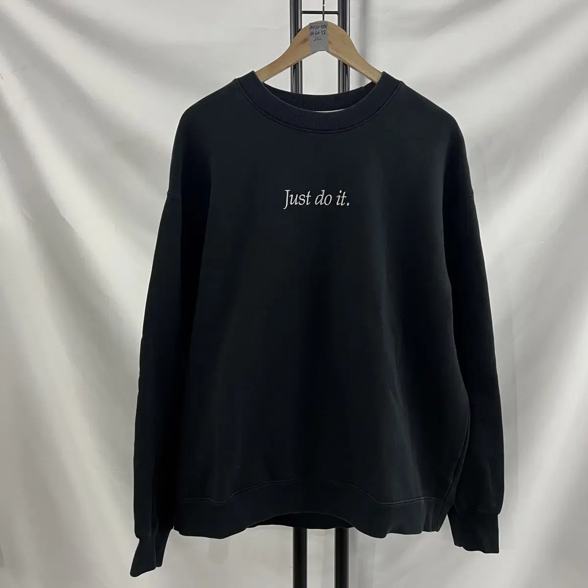 [Authentic/2XL] Nike Swoosh JUST DO IT Black Brushed Tops