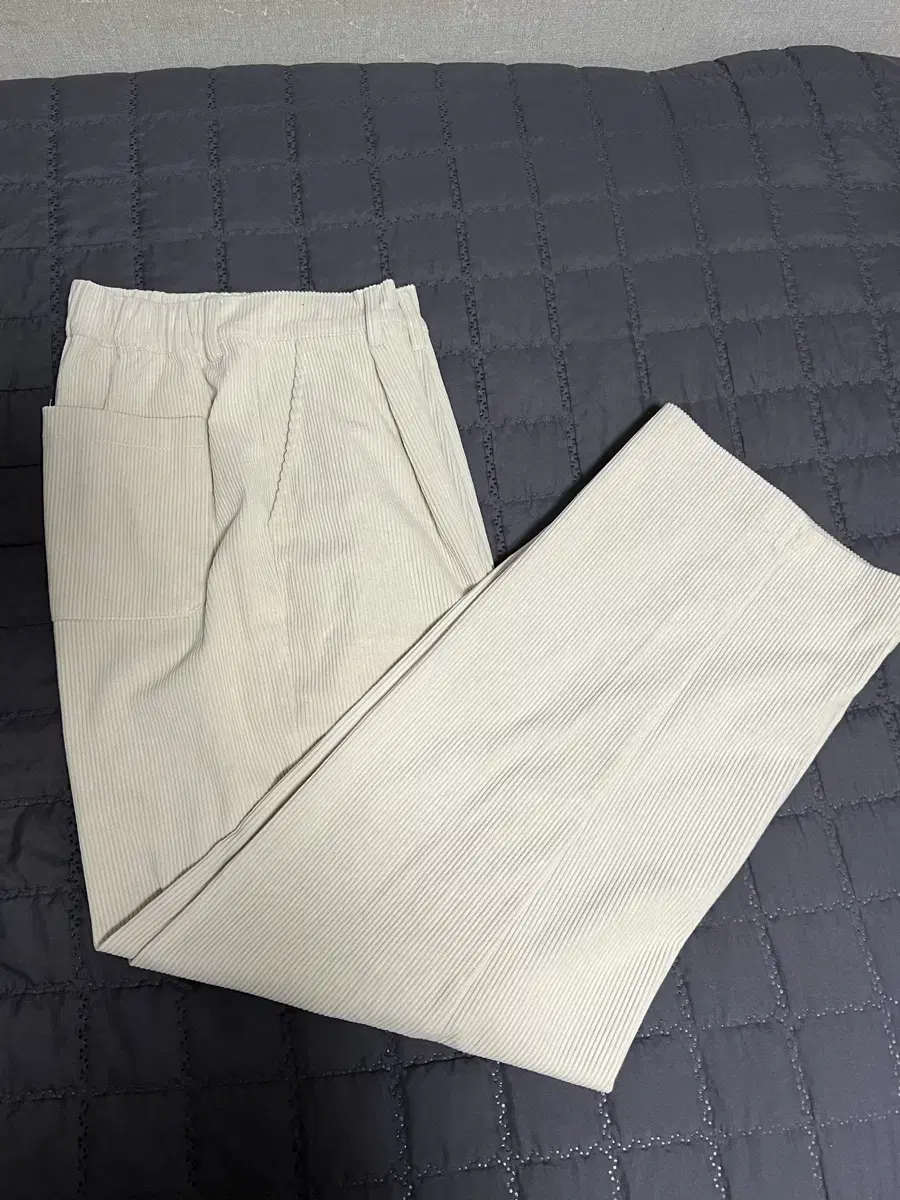 GoodlifeWorks Essential Semi Wide Corduroy Pants Cream