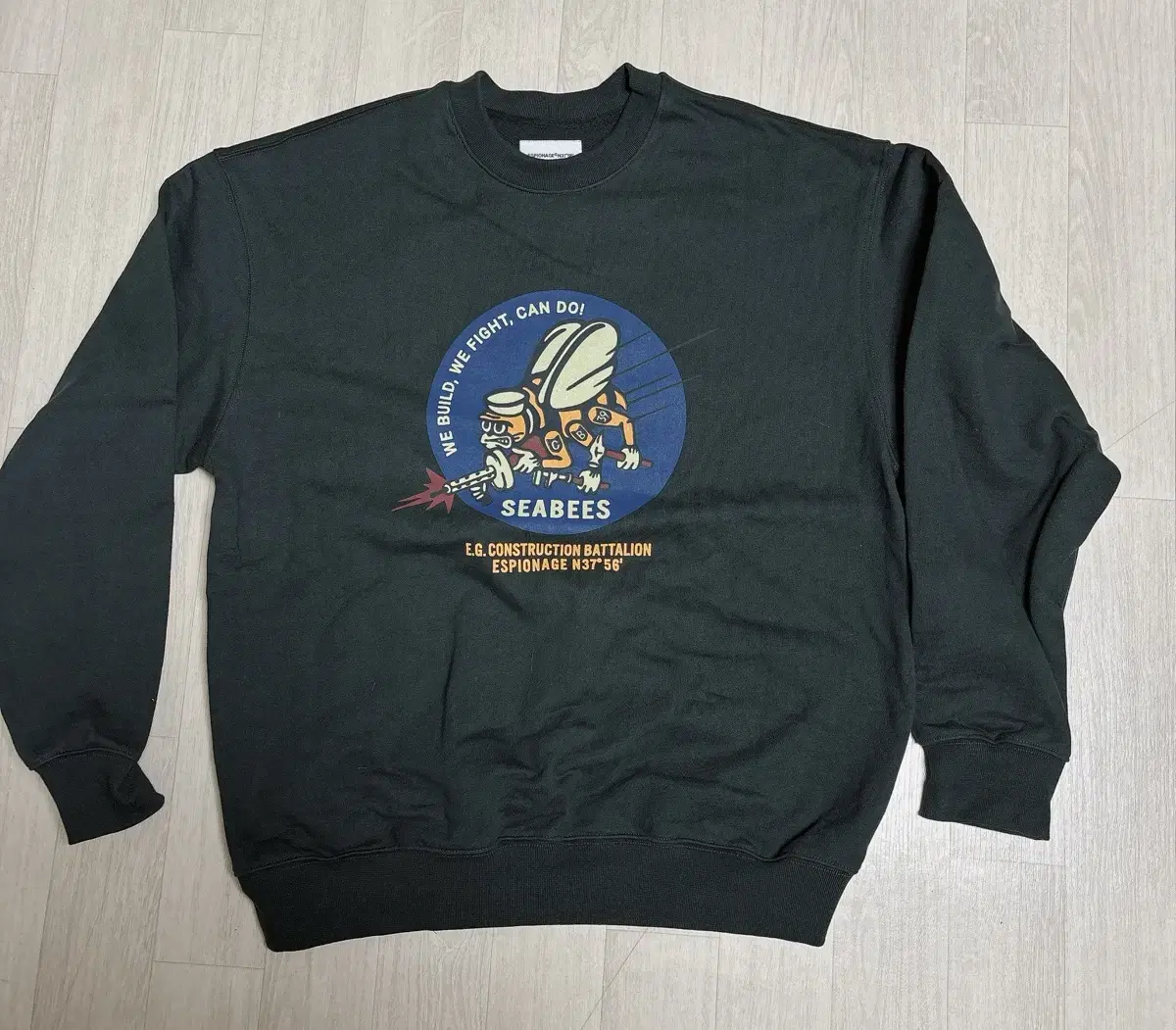 New Arrivals Espionage Man to Man Seabees Heavy Sweat Size L