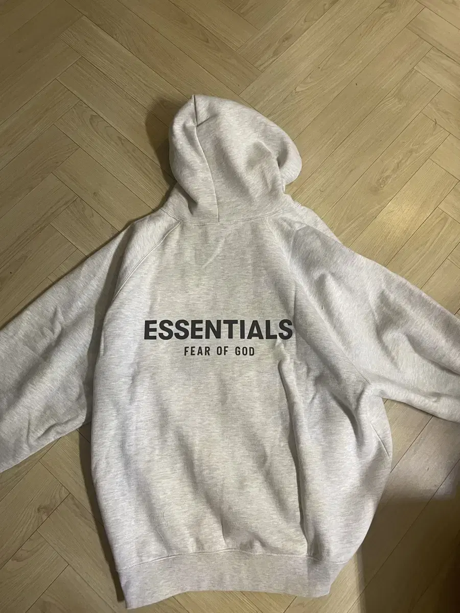 essential pullover hoodie oatmeal size L