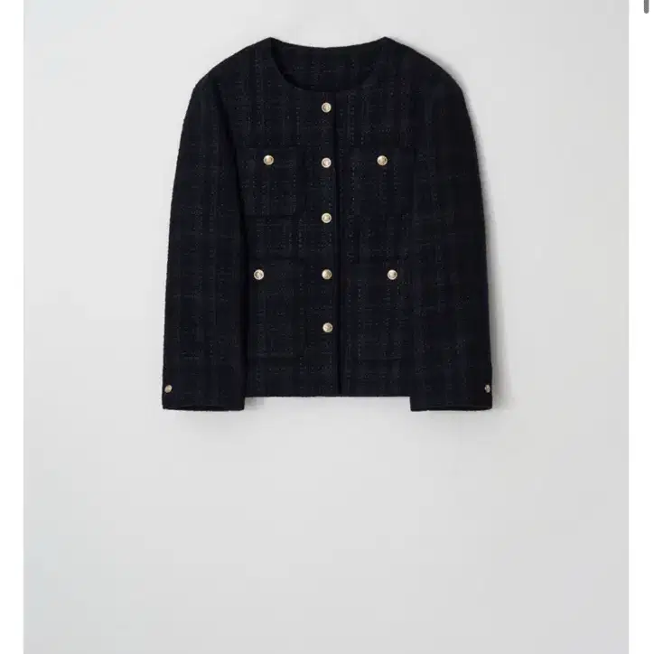 [판매] 윤슬샵 Padded tweed coat navy 트위드 코트