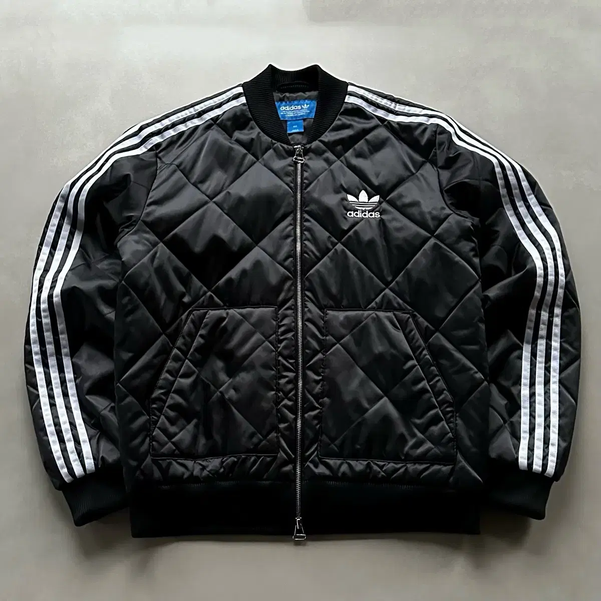 [L]Adidas Black Quilted Jacket