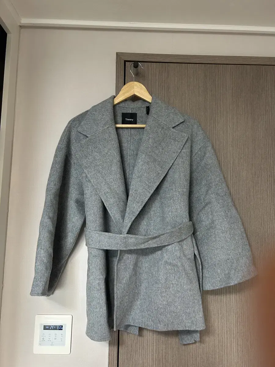 Tory Burch Theory Grey Robe Coat size S