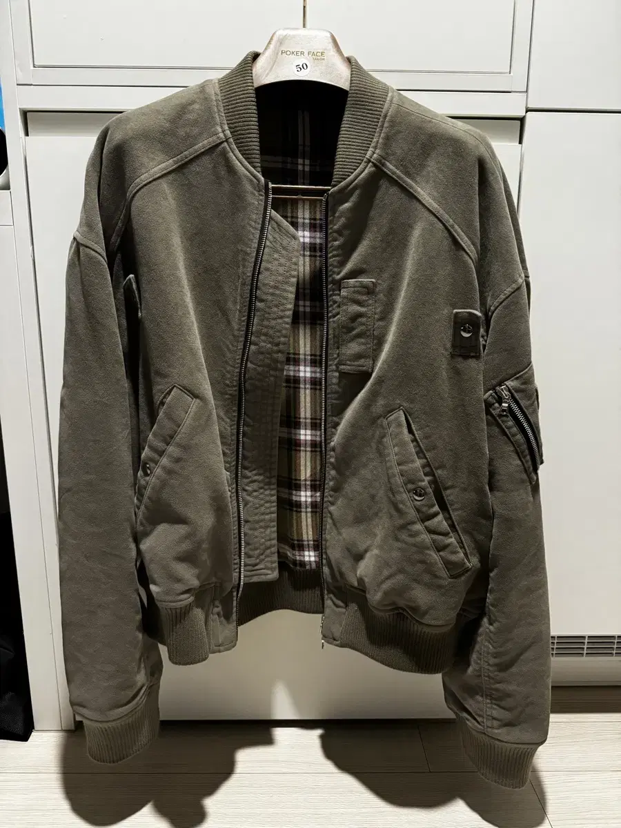 Poker Face Moleskin Mayan Jacket Olive 50