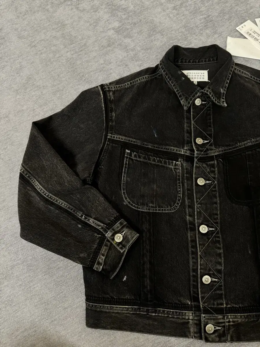 Maison Margiela Painted denim jacket black