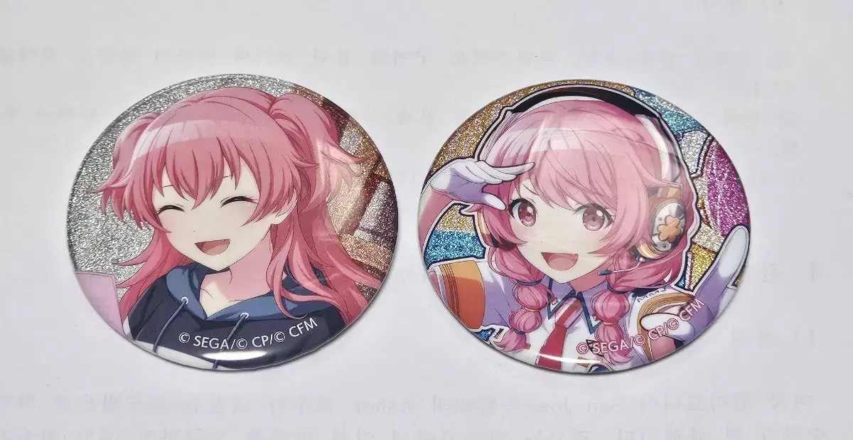 Prosecco Momo Iri Float Glitter Can Badge WTS