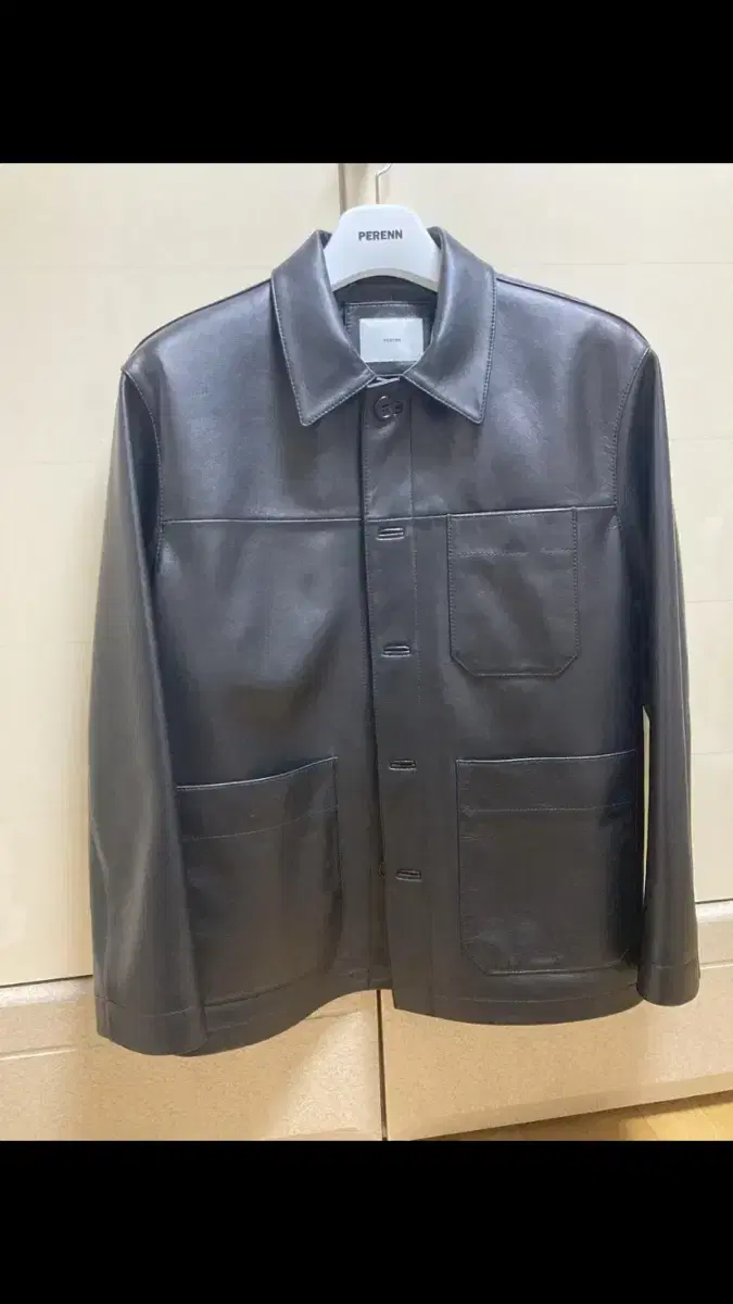 Perren 24FW Leather French Work Jacket in Leather 1 size