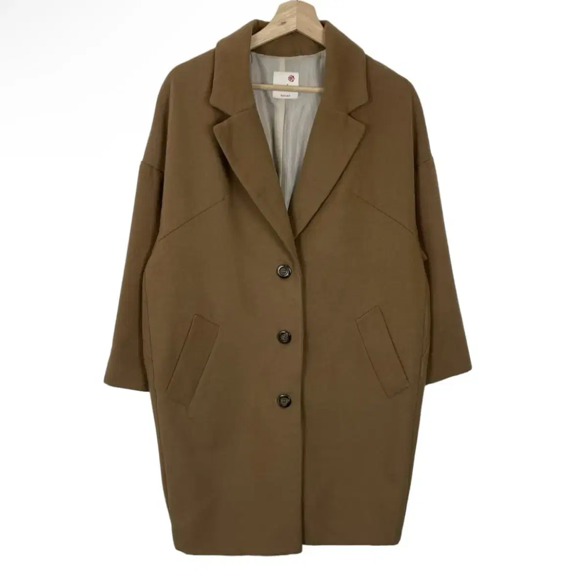 Earl's Music & Ecology Brown over-fitted poly midi coat