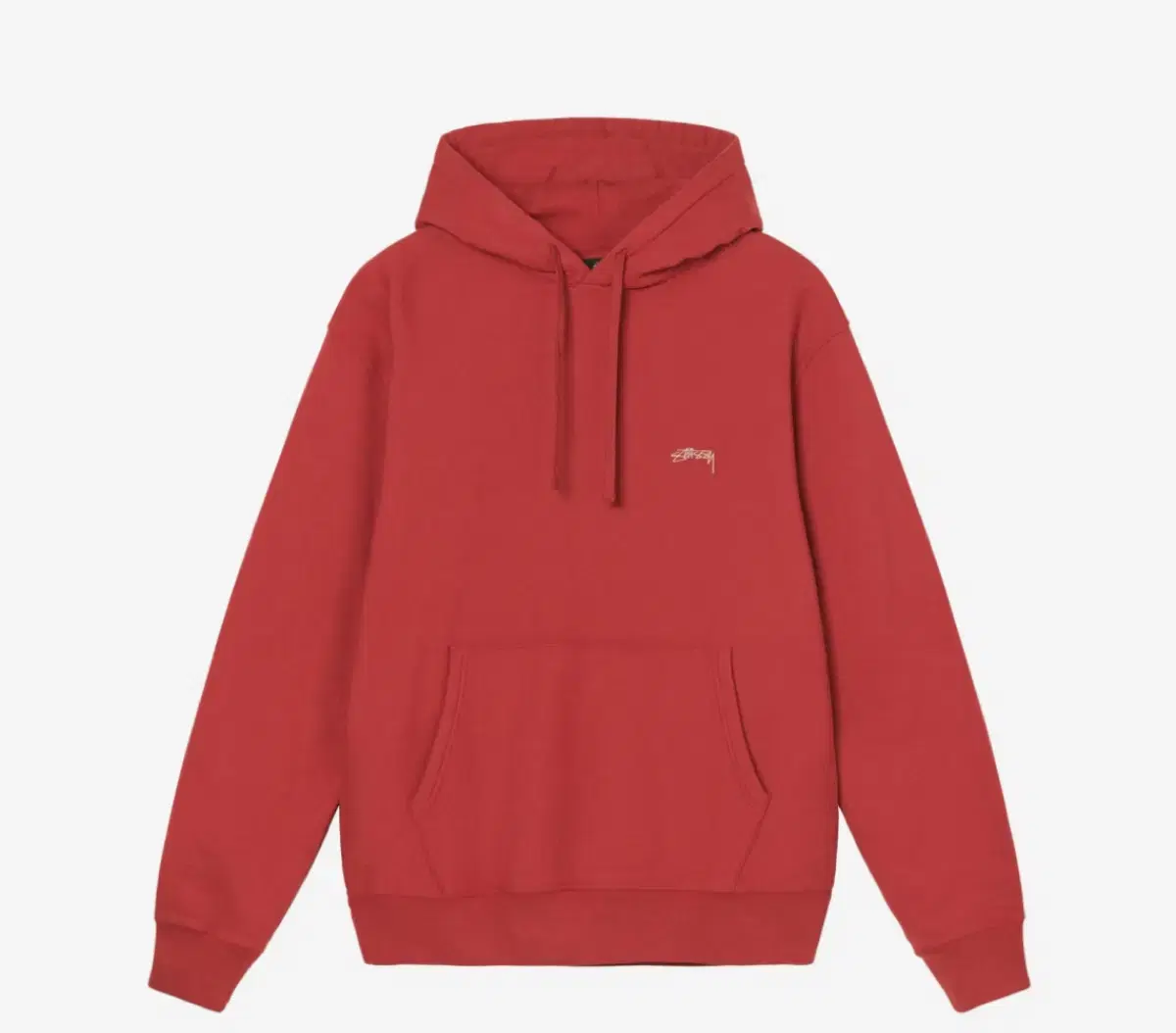 Stussy Overdose Smooth Stock Logo Hoodie Red L