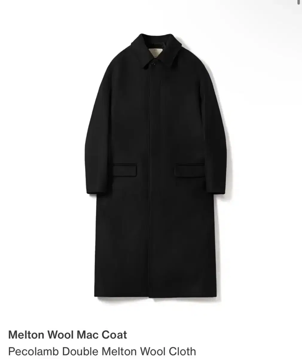 Pottery Melton Wool Maccoat 1size Black