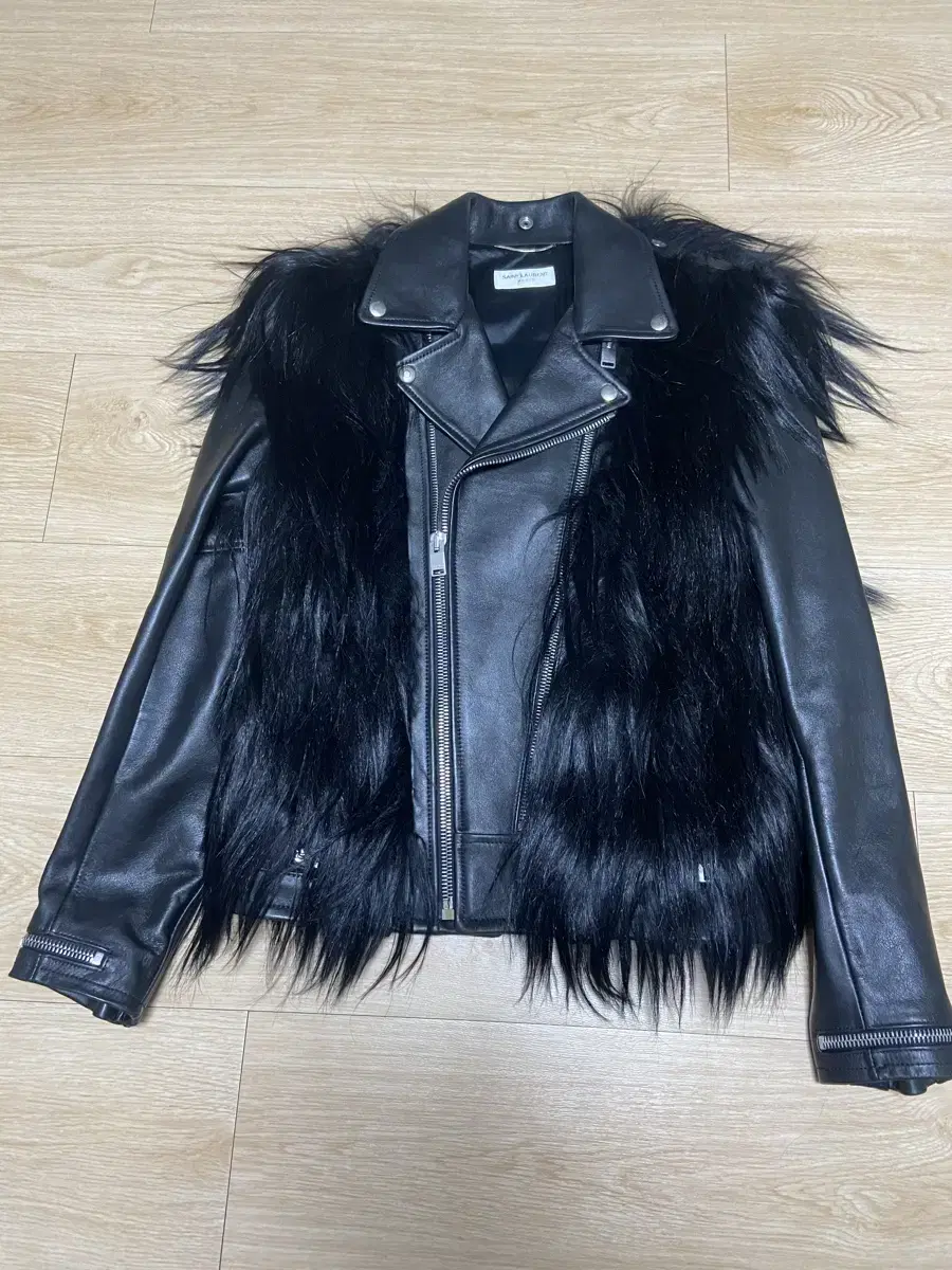 48 Saint Laurent FW13 fur and leather rider jacket