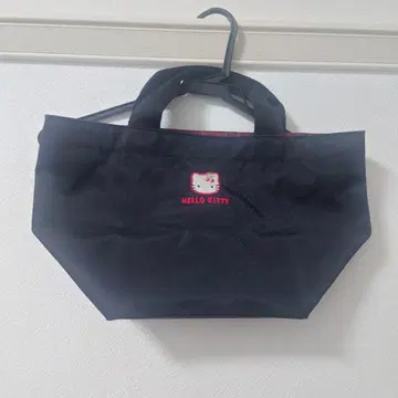 헬로키티 체리 체크 토트백 블랙 헤이세이 레트로