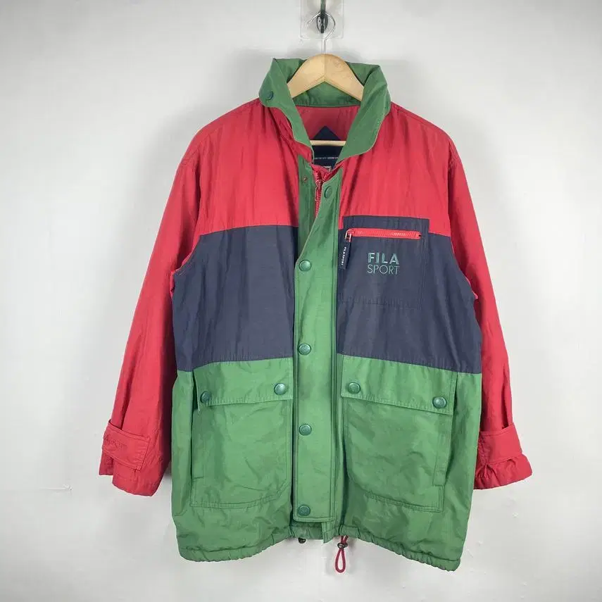 [FILA] Men's Oversized Multicolor Quilted Outerwear 100