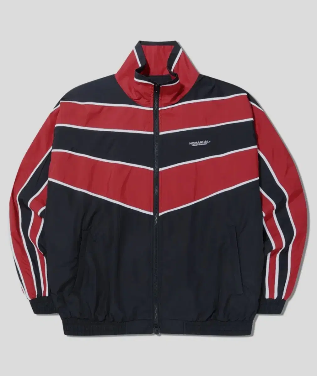 No manual LINE TRACK JACKET - RED