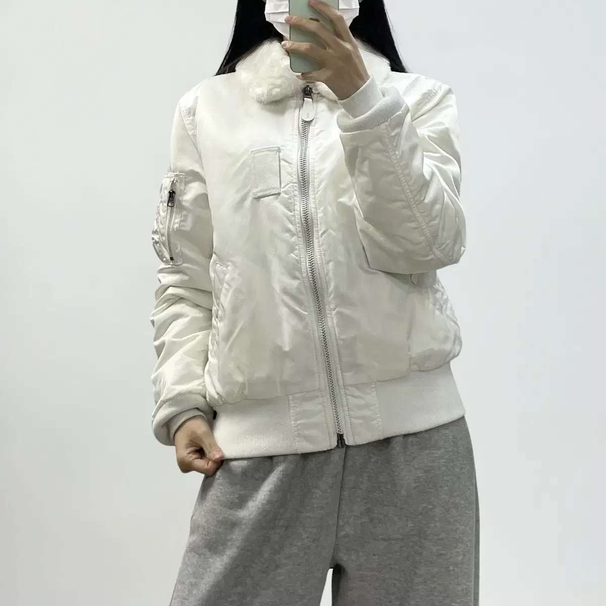 Alpine Industries MA-1 Bomber Jacket White