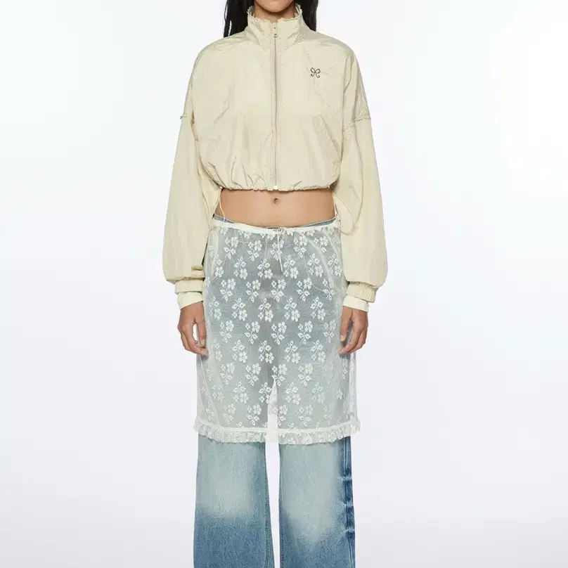 핍펫 Lace Layered Skirt 레이스 레이어드 스커트