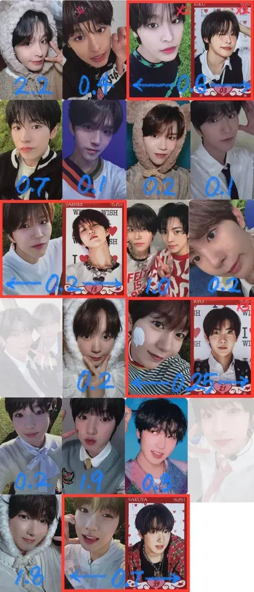 NCT wish Dream 127 photocard wts Yuushi riku Sakuya renjun mark Doyoung