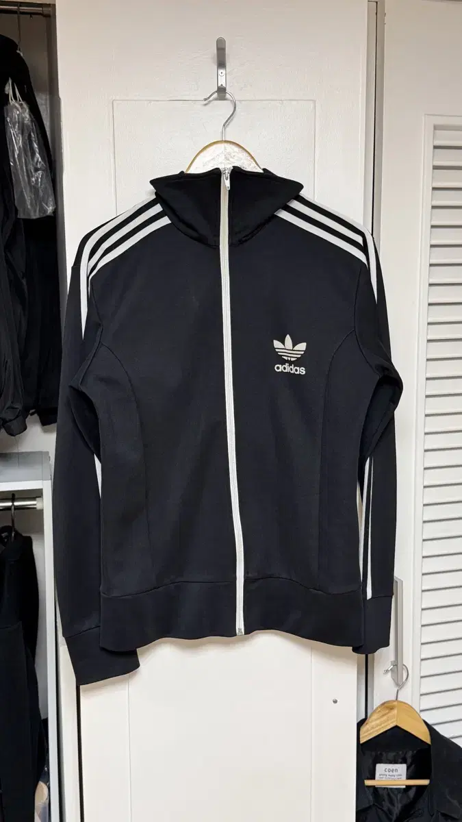 Adidas Europa Tracktop Jersey Jacket in Black