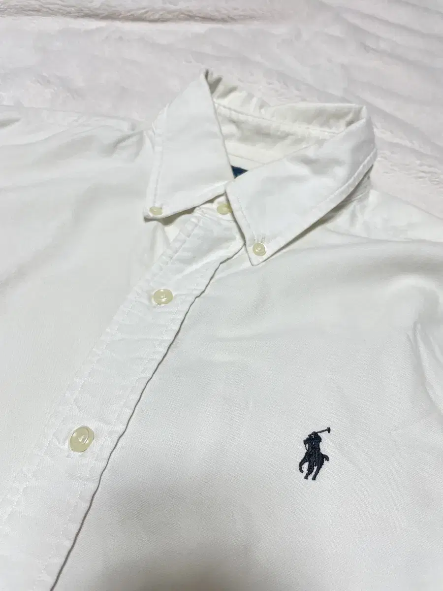 Polo White Cotton Shirt Custom Fit M