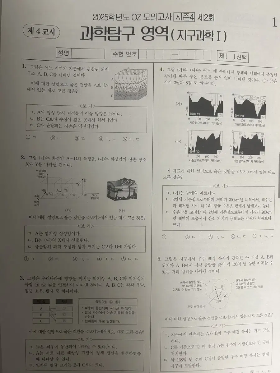 오지훈 oz 모의고사 시즌2 시즌3 시즌4