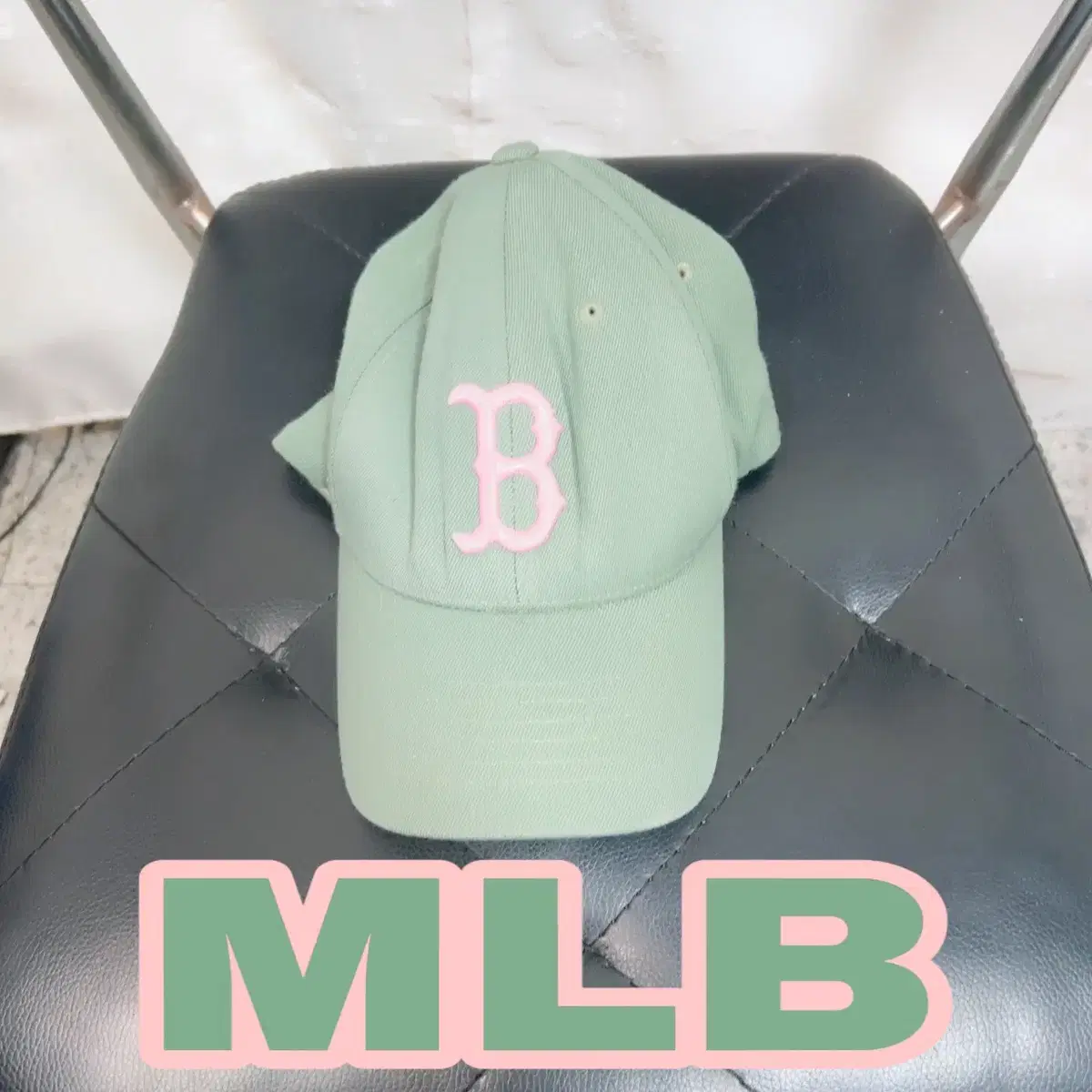 MLB 그린핑크 올드스쿨 공용 모자