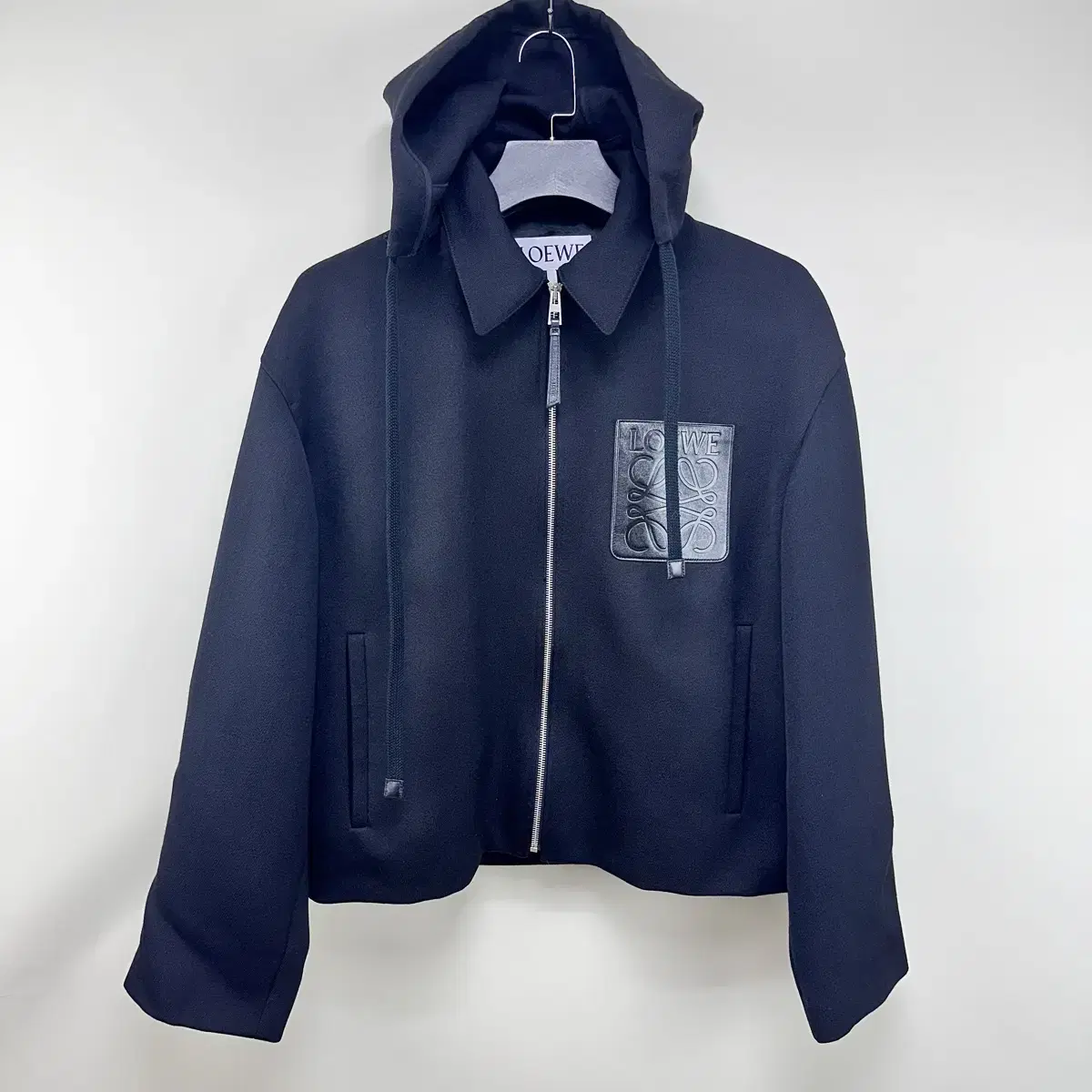 48 / Loewe Hooded detachable wool logo jacket