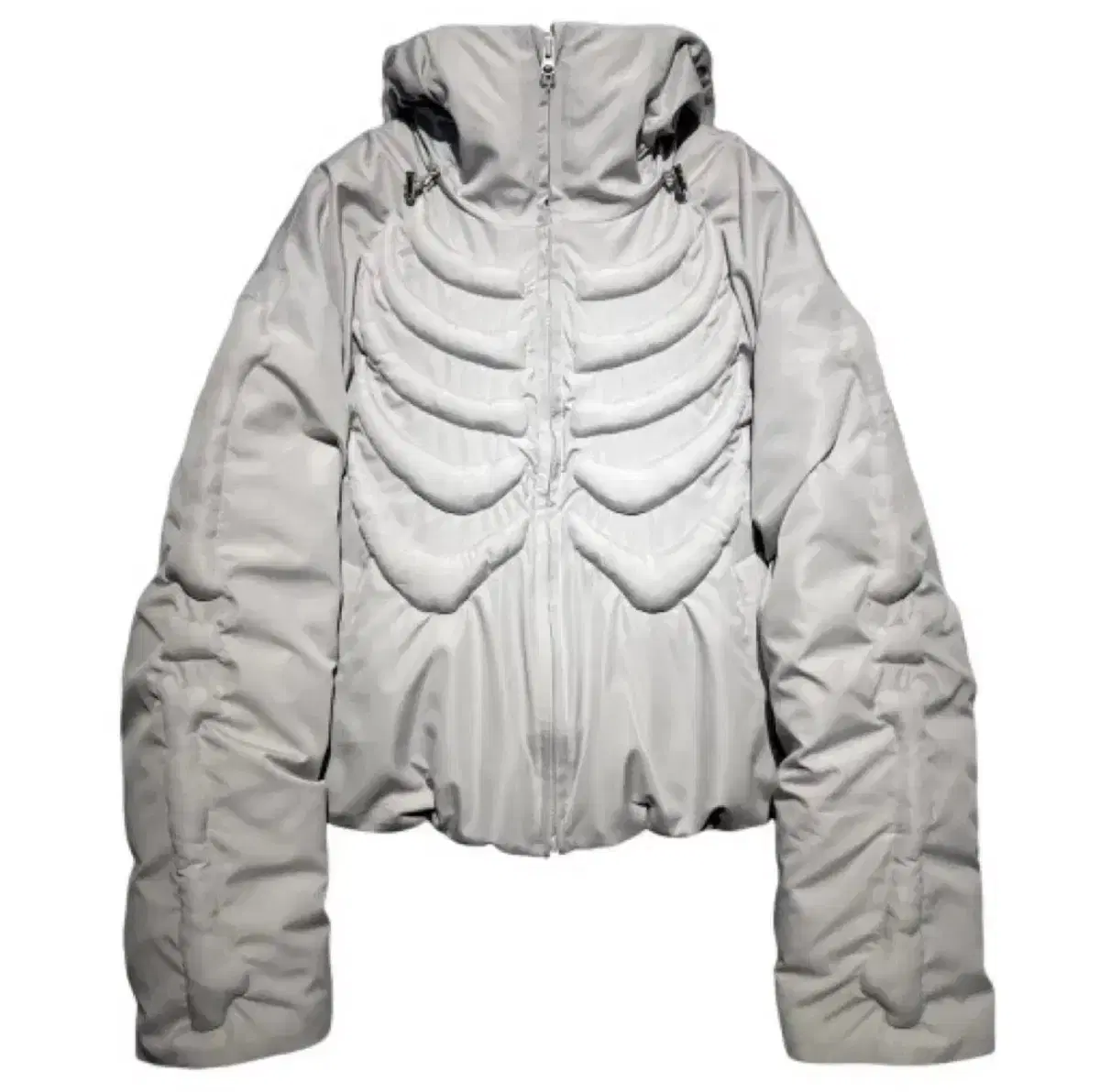 L Serious Bone Embossed Puffer Puffer Jacket