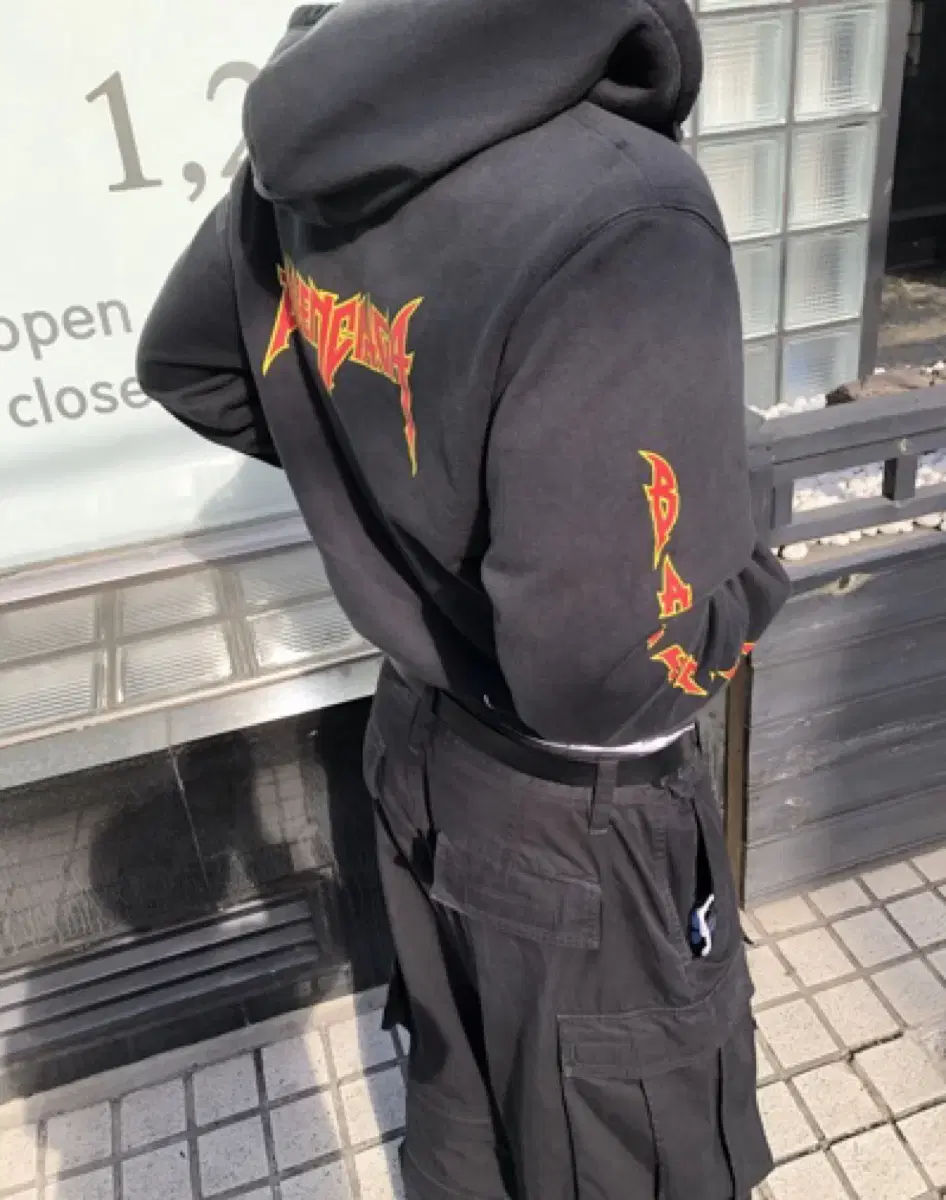 Balenciaga Metallica Hooded Zip Up [S]