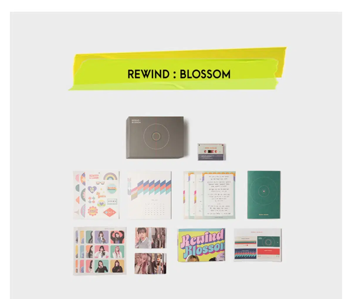 Rewind Blossom Cassette Tape iz*one jang wonyoung ahn yujin yuri kim chaewon Photocard