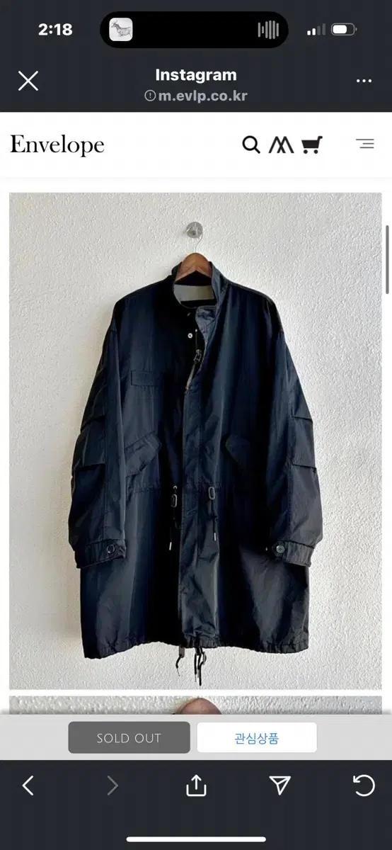 Envelope TODD 65 COAT BLACK 2