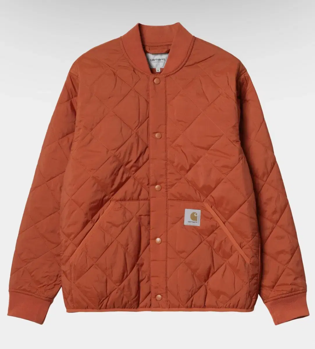 Calhart WIP Burrow Quilted Funny Jumper Jacket Orange XL