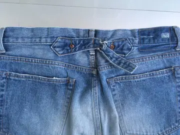 멜로피플 신치 벨트 백 벨트 패치워크 데님 팬츠 G 팬츠