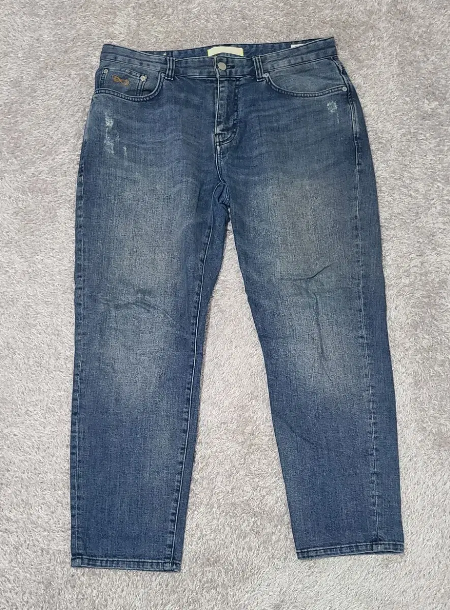 Flared Crop Tapered Jin Denim Pants Jeans 36